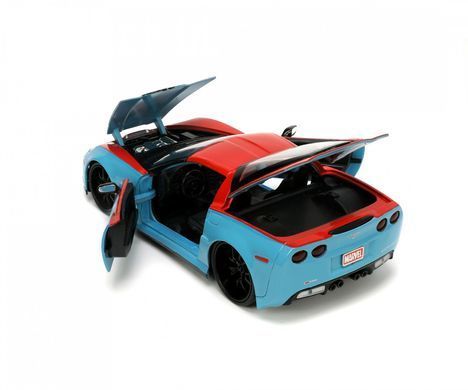 Металева машинка 1:24 Marvel 2006 Chevrolet Corvette Z06 з фігуркою Доктора Стренджа Jada 253225024