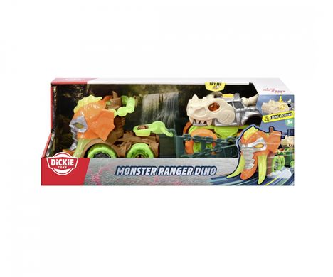 Грузовик-мамонт Monster Ranger Dino Монстр Рейнджер Дино Dickie Toys 3755005 со звуком и светом