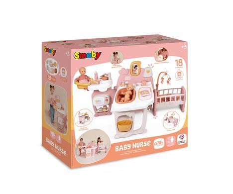 Большой игровой центр Комната малыша Baby Nurse Smoby 7600220394 терракотовая пудра