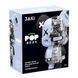 Конструктор JAKI Maker POP Magnet Bear серія Кіберпанк ведмедики Магнітний вайб JK6250-4 сірий