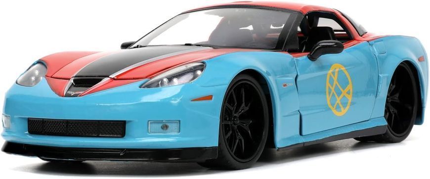 Металева машинка 1:24 Marvel 2006 Chevrolet Corvette Z06 з фігуркою Доктора Стренджа Jada 253225024