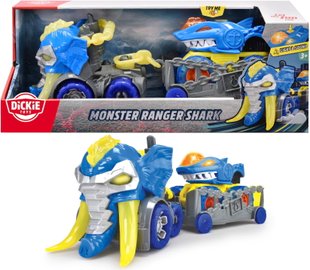 Машинка Монстр Рейнджер Акула Monster Ranger Shark Dickie Toys 3755006 со звуком и светом