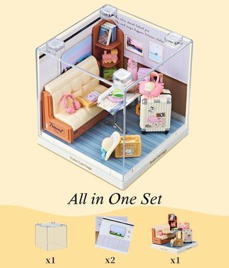 Конструктор-румбокс Mini House серии Интерьер Мини &ndash; Купе поезда Fairy Care Dreamy Bay-Scene 8036