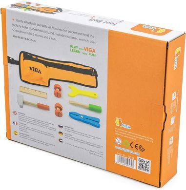 Деревянный игровой набор Пояс с инструментами Viga Toys Tool Belt 50532