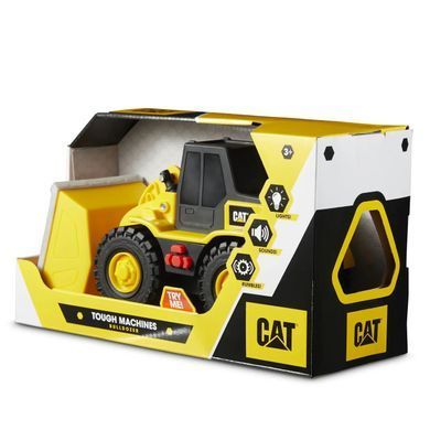 Машинка Cat погрузчик (25 см) Tough Machines Bulldozer Funrise 82286 свет и звук