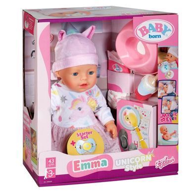 Функциональная кукла Baby Born Emma Unicorn style Zapf Creation 836668 (43см)