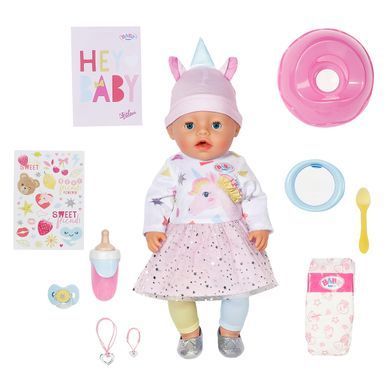 Функциональная кукла Baby Born Emma Unicorn style Zapf Creation 836668 (43см)