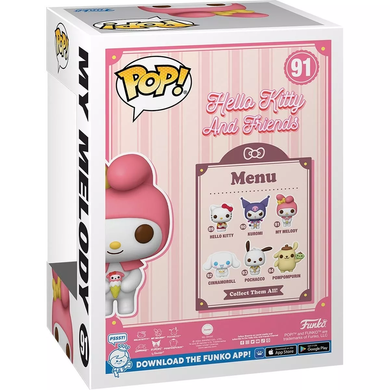 Вінілова фігурка Hello Kitty and Friends My Melody Моя Мелоді з морозивом (91) Funko POP! 80316
