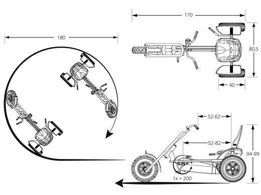 Трехколесны велокарт Berg XL Chopper BFR 07.12.01.00