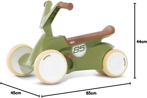 Дитячий біговел-велокарт на педалях 2в1 Berg GO2 Retro Green 24.50.08.00 зелений