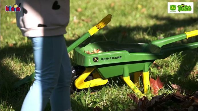 Ігровий набір юного садівника з тачкою John Deere Kids Wheelbarrow Set Theo Klein 3952 з лопаткою, граблями