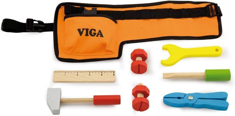Деревянный игровой набор Пояс с инструментами Viga Toys Tool Belt 50532