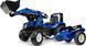 Педальний трактор з причепом та ковшем New Holland Blue Falk Toys 3090M від 3 років
