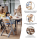 Стульчик для кормления Kinderkraft Enock Gray Wood KKKENOCGRY0000