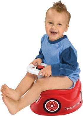 Детский горшок с рулем и сигналом Baby Potty Big 56801 красный