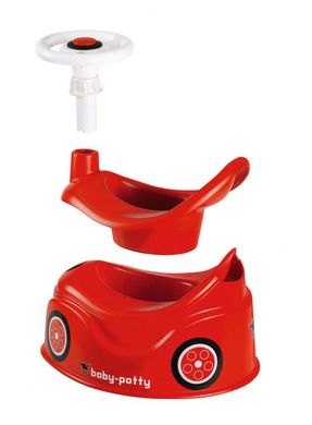 Дитячий горщик з кермом та сигналом Baby Potty Big 56801 червоний