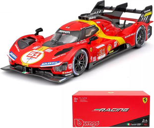 Металлическая машинка Ferrari 499P LMH (1:24) Bburago 18-26309