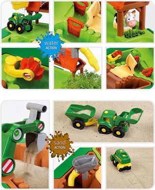 Стіл для ігор з піском й водою 2в1 John Deere Farm Theo Klein 3948