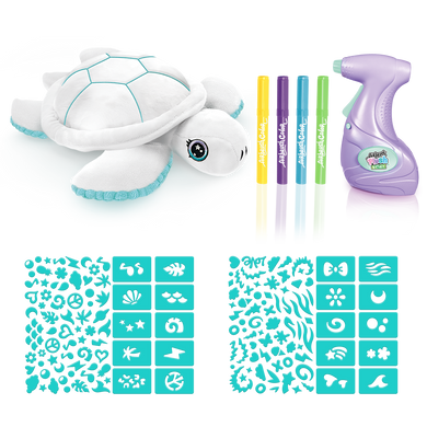 Уценка Набор для творчества Зеленая Черепаха AirBrush Plush Nature Turtle Canal Toys OFG280 аэрограф, маркеры