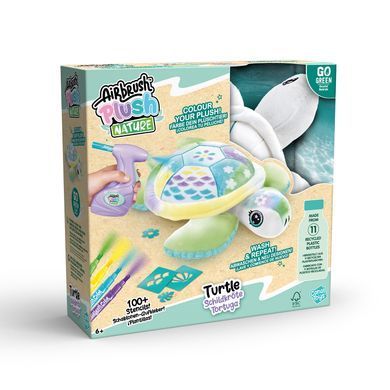 Уценка Набор для творчества Зеленая Черепаха AirBrush Plush Nature Turtle Canal Toys OFG280 аэрограф, маркеры