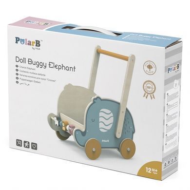 Дерев'яні ходунки коляска 2 в 1 Doll Buggy Elephant PolarB Viga Toys 44031