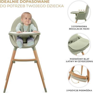 Стільчик для годування 2в1 Kinderkraft Fini 2 Green KHFINI02GRE0000 зелений