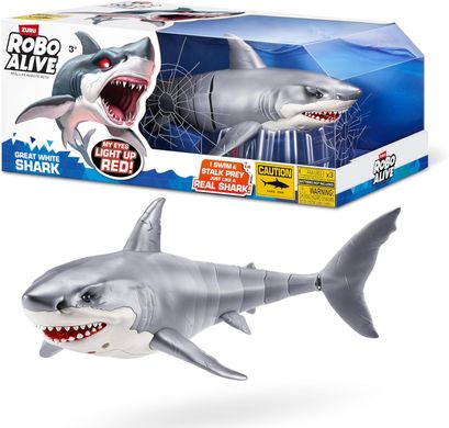 Інтерактивна іграшка Велика біла акула Great White Shark Zuru Robo Alive 71126 зі світлом