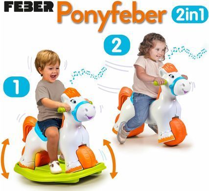 Качель-каталка Пони 2в1 Ponyfeber Feber FED38000 реалистичный звук