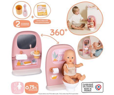 Игровой набор 2 в 1 Ванная комната для пупса Baby Nurse Smoby 7600220500