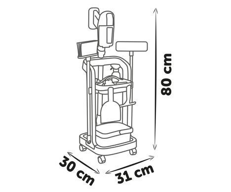 Игровой набор тележка для уборки Клин Ровента с ручным пылесосом Smoby Rowenta 7600330330 со звуком