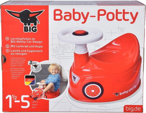 Детский горшок с рулем и сигналом Baby Potty Big 56801 красный