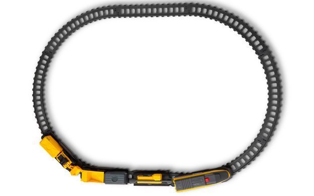 Залізниця CAT Будівельний експрес з міні-технікою Little Machines Power Tracks Train Set Funrise 82949 зі світлом