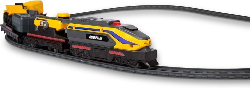 Залізниця CAT Будівельний експрес з міні-технікою Little Machines Power Tracks Train Set Funrise 82949 зі світлом