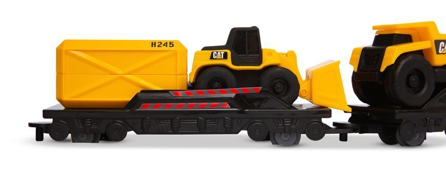Залізниця CAT Будівельний експрес з міні-технікою Little Machines Power Tracks Train Set Funrise 82949 зі світлом