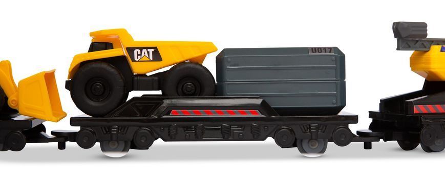 Залізниця CAT Будівельний експрес з міні-технікою Little Machines Power Tracks Train Set Funrise 82949 зі світлом