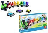 Конструктор Веселковий поїзд з цифрами 63 деталі Rainbow Counting Train PolyM 760022