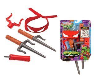 Іграшкова зброя Черепашок-Ніндзя Кинджали-сай Рафа TMNT Build N' Battle Raphael Playmates 84254