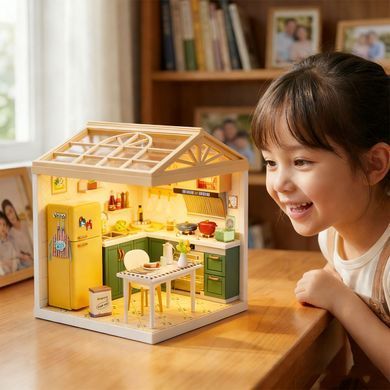Конструктор-румбокс Кухня Dreamy Bay Scene Mini House 8005 с LED-подсветкой