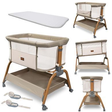 Приставная детская кроватка Milly Mally Nino Beige MMNN01B