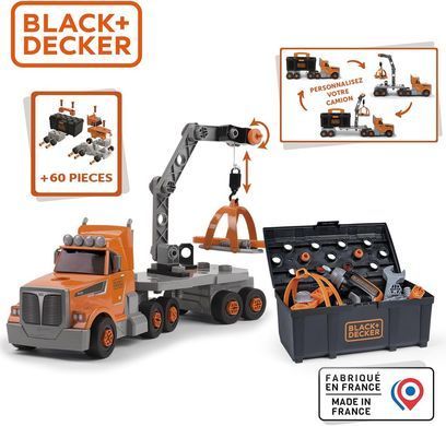 Ігровий набір Black+Decker Bricolo truck Вантажівка з інструментами та викруткою Smoby 7600360941