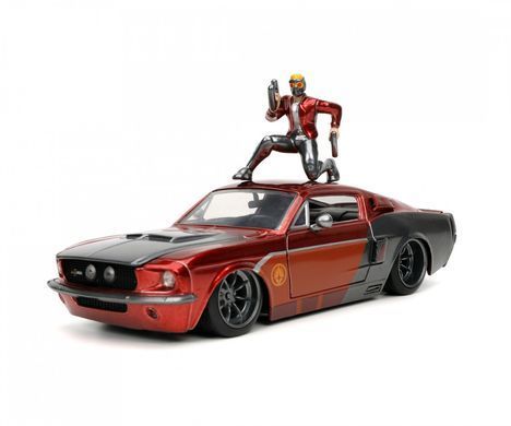 Машинка 1:24 Стражи Галактики 1967 Ford Mustang Shelby GT500 с фигуркой Звездного лорда Jada Toys 253225019