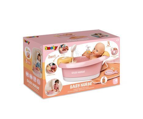 Ванночка для куклы Baby Nurse Smoby 7600220386 с гидромассажем, душ, свет