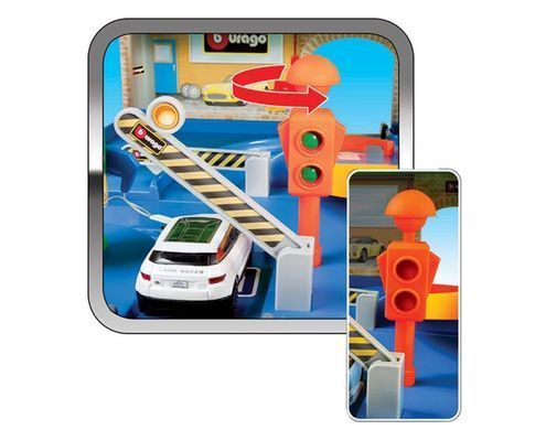 Игровой набор гараж два уровня (1:43) с машинкой Street Fire Auto Service Bburago 18-30039