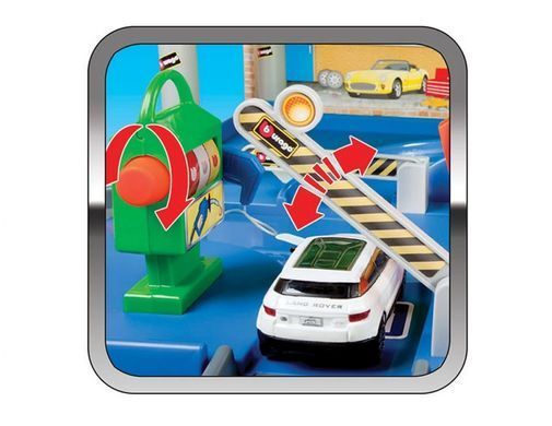 Игровой набор гараж два уровня (1:43) с машинкой Street Fire Auto Service Bburago 18-30039