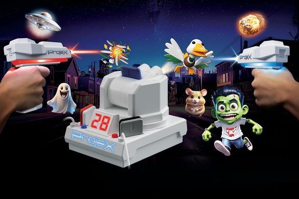 Проекційна аркадна гра з двома бластерами Проектор Laser X ProjeX Projecting Game Arcade Animated NSI 52613