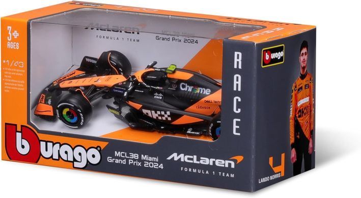 Металева машинка McLaren MCL38 (1:43) Bburago 18-38214