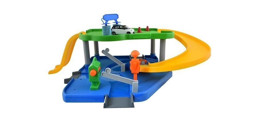 Игровой набор гараж два уровня (1:43) с машинкой Street Fire Auto Service Bburago 18-30039