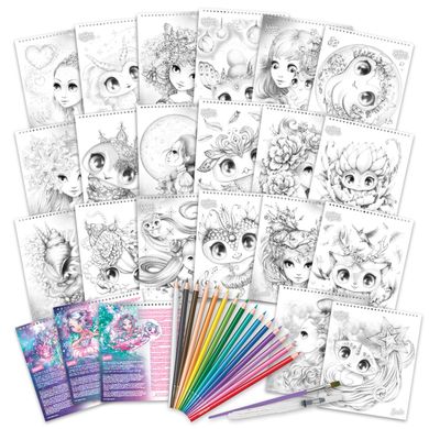 Набір для творчості Розмальовка з водою Зоряна акварель Watercoloring Book Set Nebulous Stars 11133