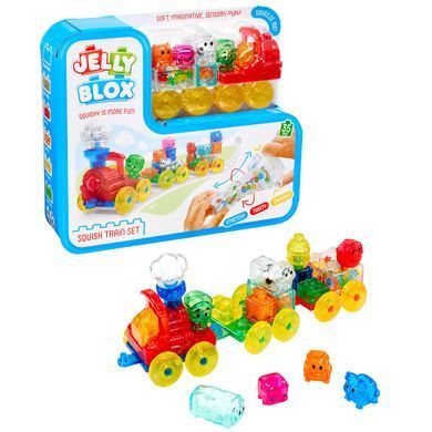 Сенсорный конструктор Поезд Squish Train Set Jelly Blox 937685