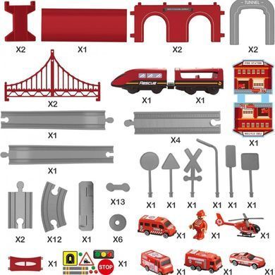 Железная дорога Локомотив пожарной службы Pendolino Woopie Toys 57444